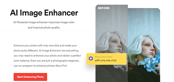 AI Image Enhancer採用AI技術提升照片品質