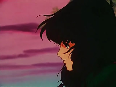 Hikaru thinks about Minmei. In Robotech, the narrator makes sure to tell us that he's doing so.