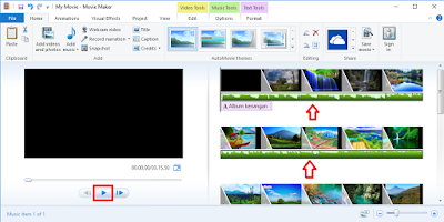 Gambar ilustrasi tampilan windows movie maker