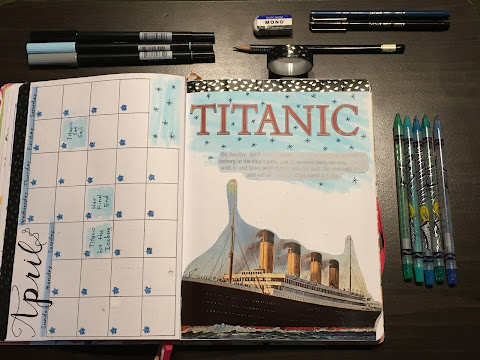 Titanic bullet journal for April 2020