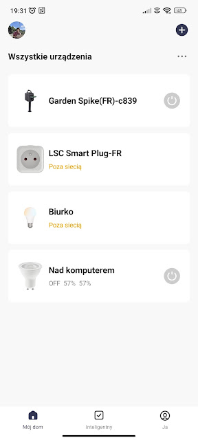 Wszystkie urządzenia marki LSC Smart Connect przypisane do konta