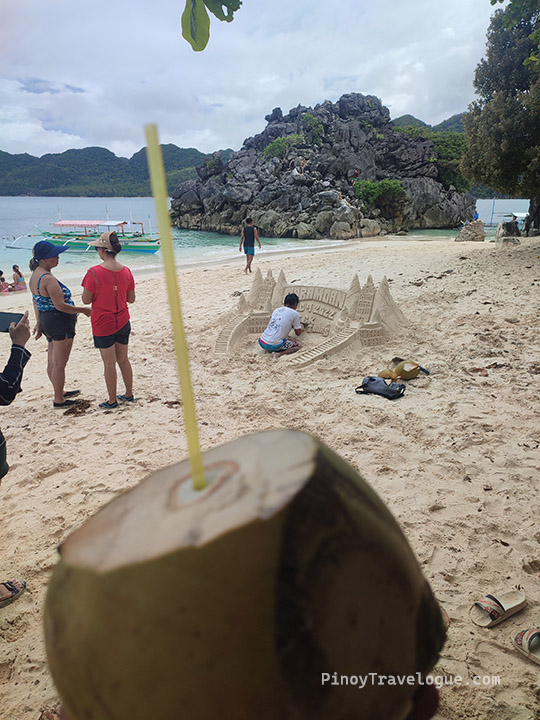 Fresh buko juice at Matukad Island