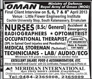 Nurses For Oman Large Vacancies