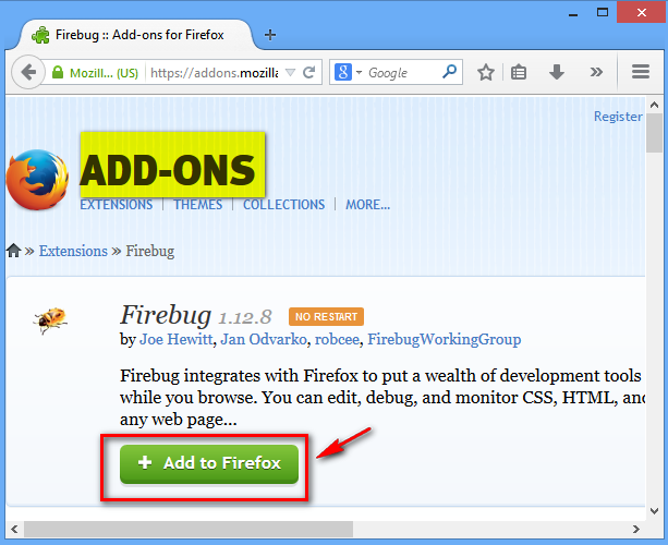 Selenium-By-Arun : 3. Install FireBug Addon for Firefox