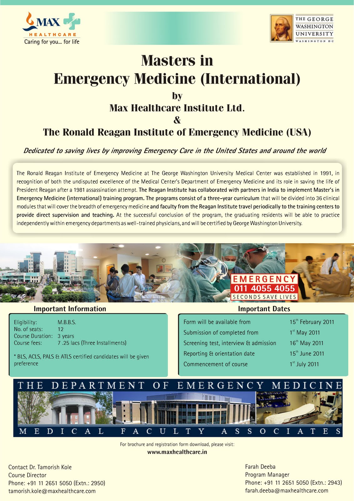 Max Emergency Medicine Interest Group MEMIG India s First EM Interest Group 2011
