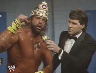 WWF / WWE - Wrestlemania 6: Randy Savage was irate about the return of Miss Elizabeth and his loss to Dusty Rhodes and Saphire