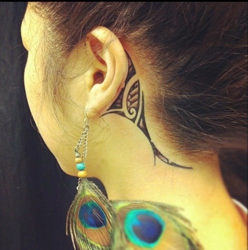 Behind the Ear Tattoos for Girls