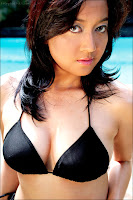 Sexy Indonesian Model Taffana Dewi With The Black Bikini photo