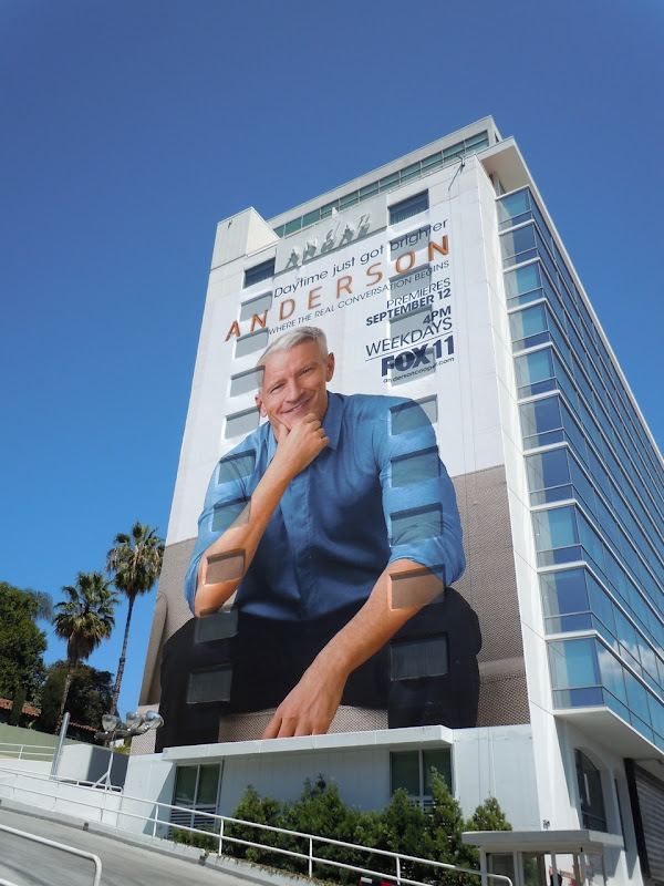 Giant Anderson Cooper billboard