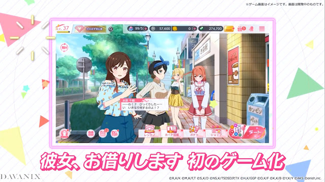 Rent a Girlfriend: Heroine All Stars Game Pacaran Dengan Waifu Anime