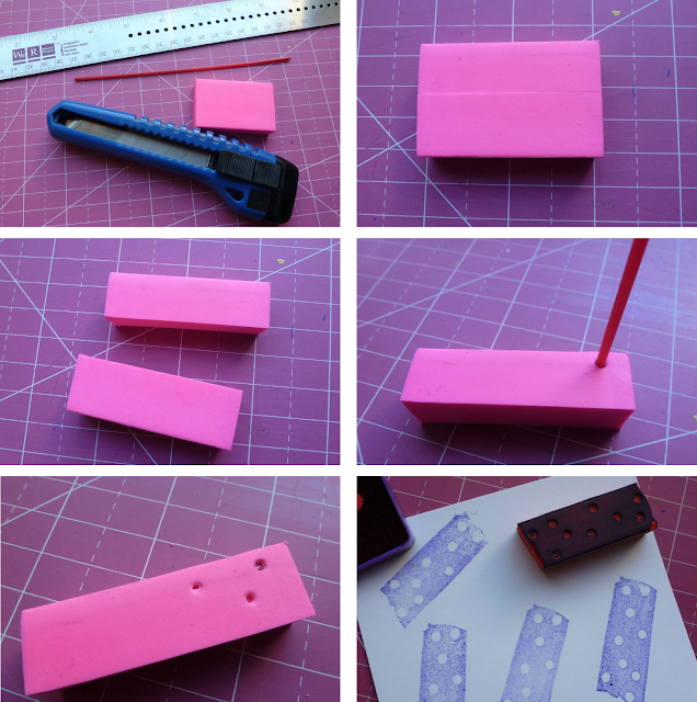 DIY rubber stamp washi tape