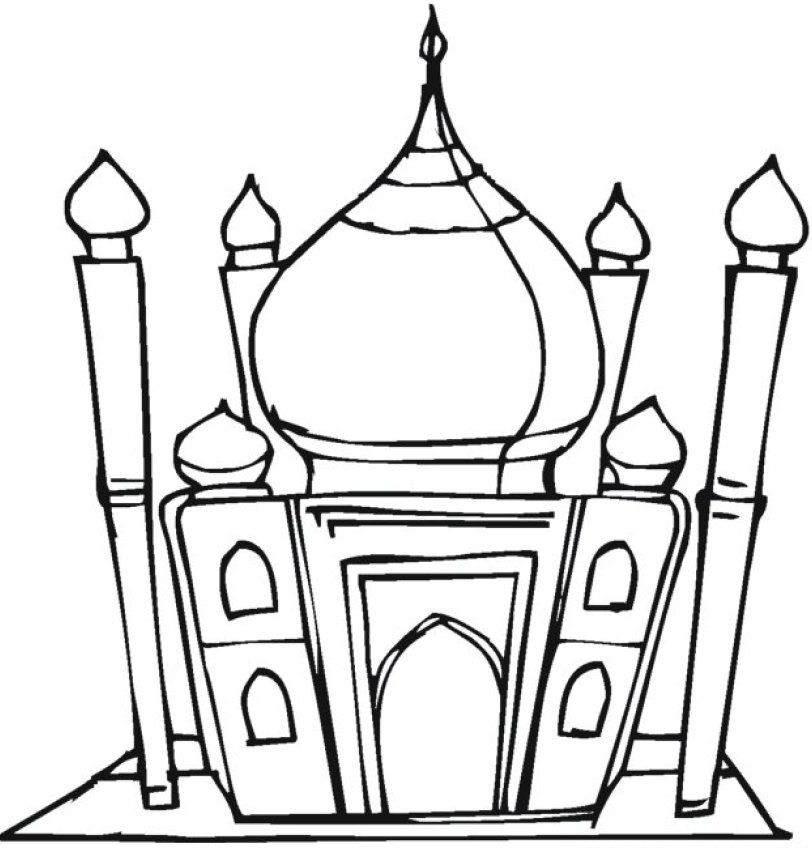 9 Mewarnai  Gambar Masjid 