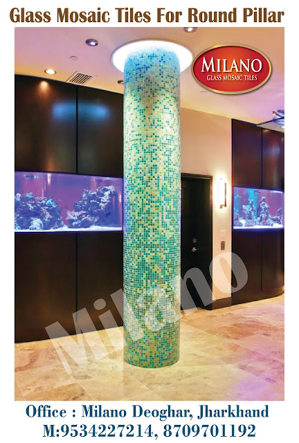 Glass mosaic tiles, glass tiles,round pillar tiles,square pillar designs kerela,square pillar design,square pillar designs,swimmimg pool blue tiles