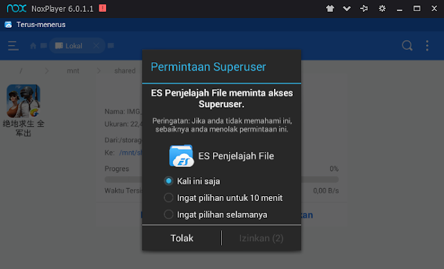 Cara Memindahkan File dari Nox App Player ke Komputer