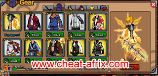 Cheat Ninja Saga Equipment Legendary Kyubi | Full Set