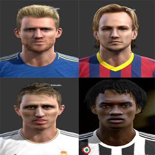 Faces: Schurrle, Rakitic, Modric, Cuadrado, Pes 2013