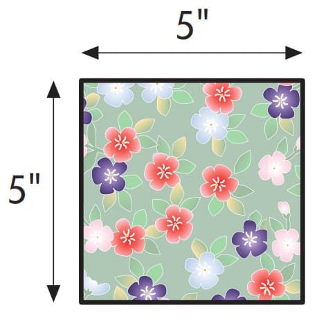 A charm square is a 5" x 5" square of fabric. Quilt Glossary