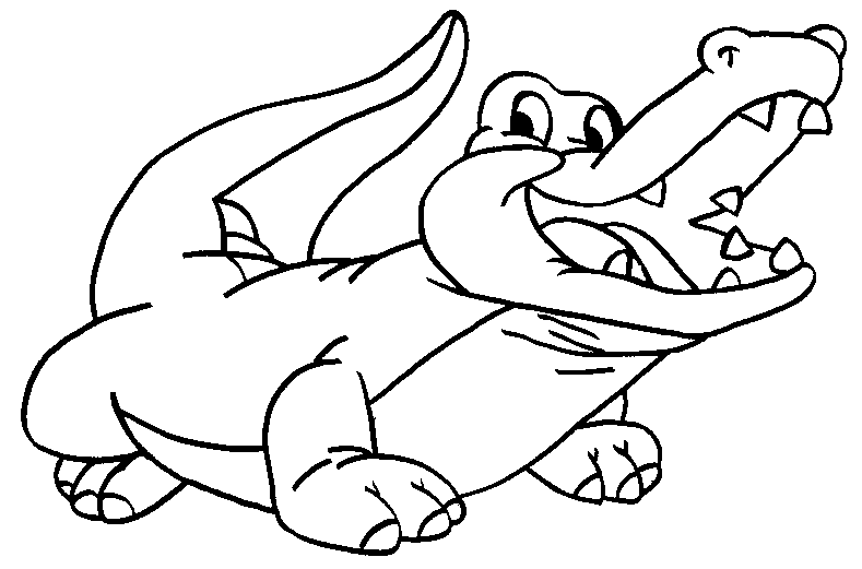 Free Coloring Pages Crocodiles