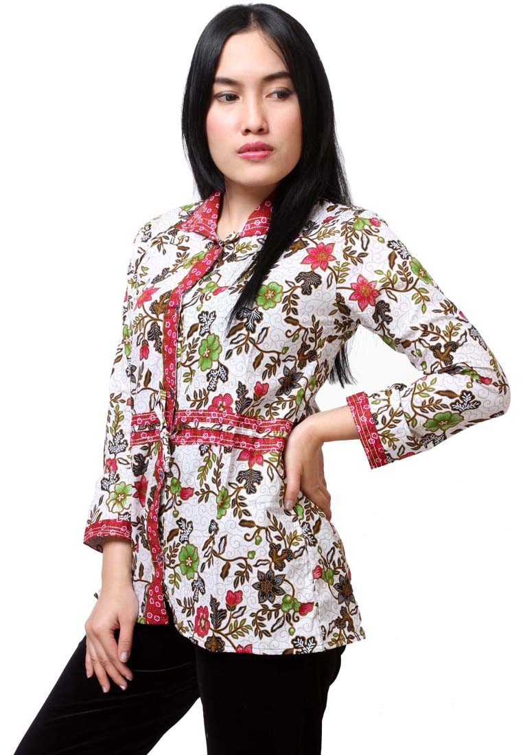  Model  Baju  Batik Kantor Modis Dan Elegan