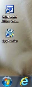 the screenshot of SpyHunter shortcut on desktop