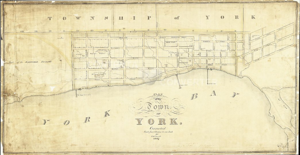 1827 Chewett Plan of the Town of York