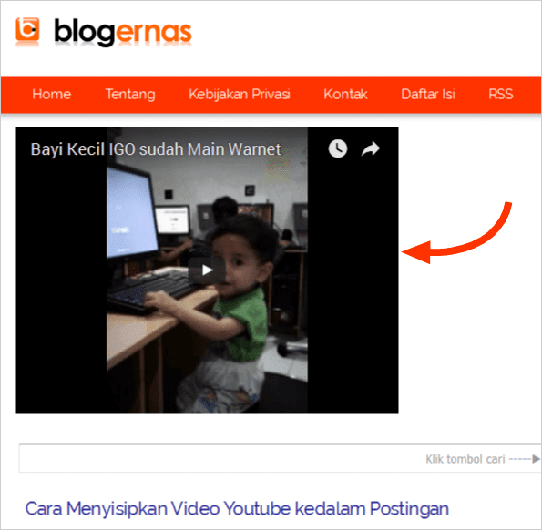 Cara Menampilkan Video YouTube diatas Postingan