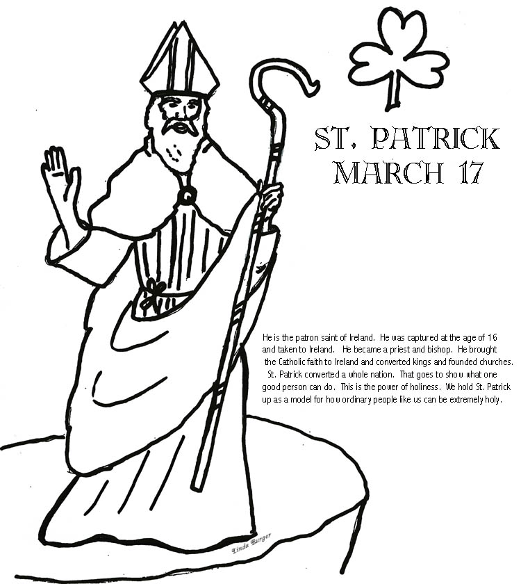 Religious St Patrick Coloring Pages 2
