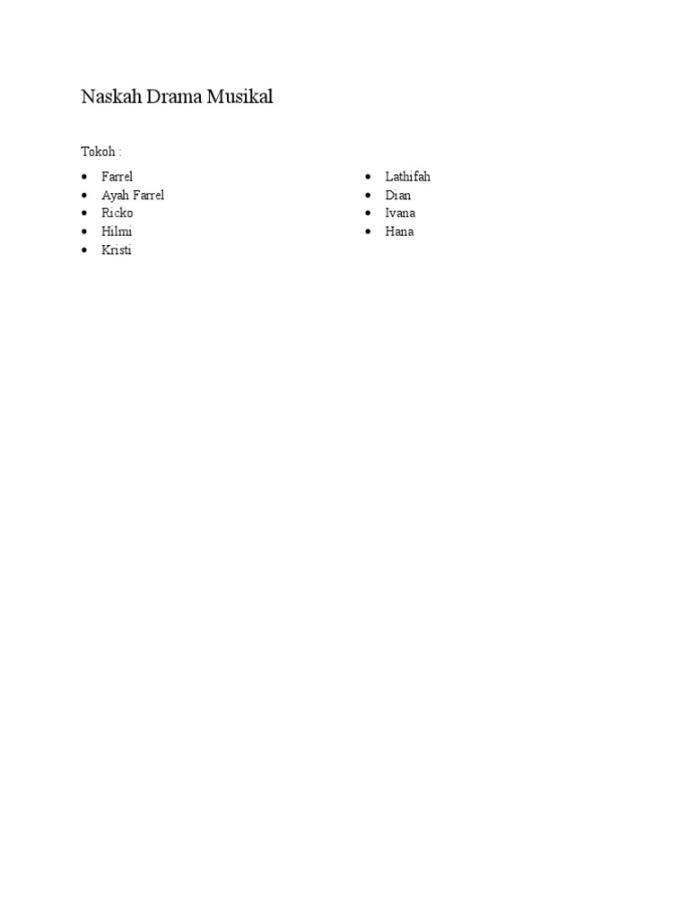 Naskah Drama Musikal Wood Scribd Indo