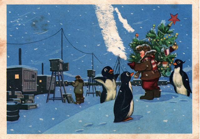Поштова листівка «Новорічна подорож» з автографом В.Сухомлинського (1961)