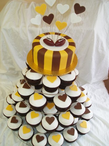 cup cake flower wedding cake