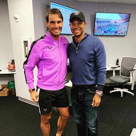 Rafael Nadal and Tiger Woods at 2019 US open