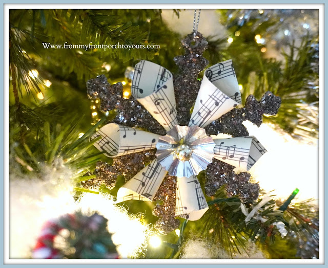 Cottage -Farmhouse -Christmas-Trees-Snowflake-Ornament-From My Front Porch To Yours