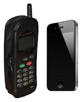 iphone versus an old mobile phone