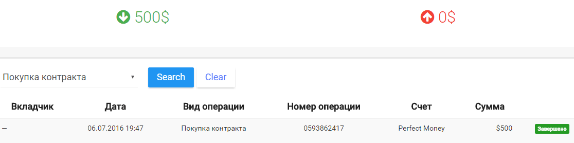 Мой депозит в Green Telecom