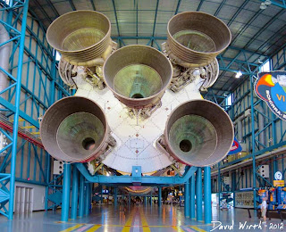 huge panorama of a saturn rocket, nasa, moon, land on moon