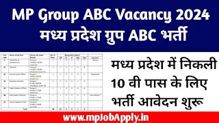 MP ABC Group Vacancy Bharti 2024 मध्य प्रदेश भर्ती