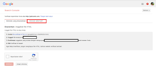 Cara Daftar dan Verikasi Blog di Google Webmaster Tool - panduan 3