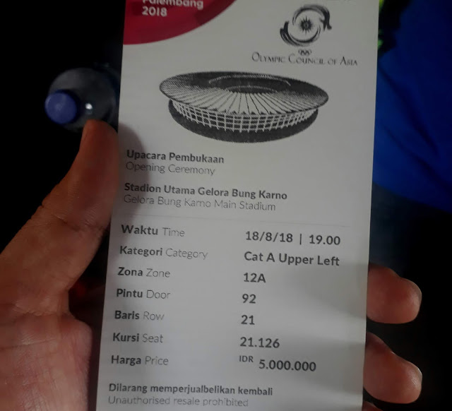 Tiket VIP Opening Ceremony Asian Games 2018