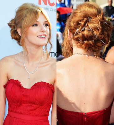 Bella Thorne Messy Updo Hairstyles