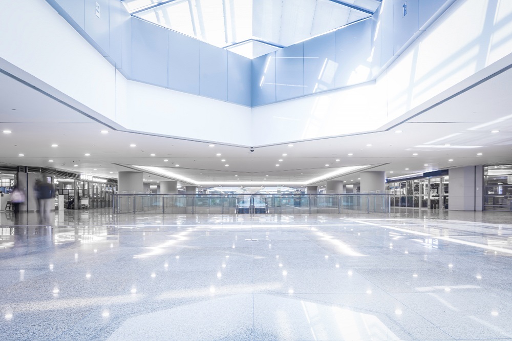 Illuminated ceiling airports