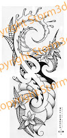 surf style tattoo design