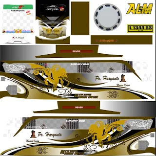 Livery Bussid PO Haryanto Gold