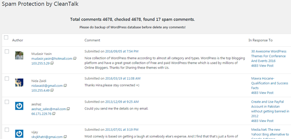 Spam Comments detected by CleanTalk