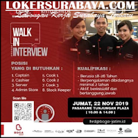 Walk In Interview at Kintang Buffet Hotel Surabaya November 2019