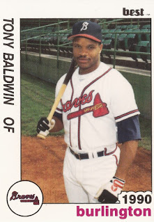 Tony Baldwin 1990 Burlington Braves card