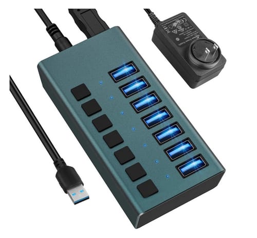 EKSA Store USB 3.0 Hub -7 Ports Powered