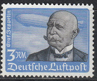 German Zeppelin stamp Ferdinand von Zeppelin