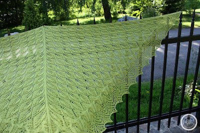 mezgimas wavy leaves and butterflies shawl