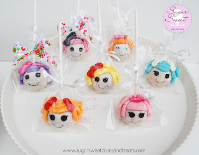 Assortment of Lalaloopsy Doll Head Cake Pops