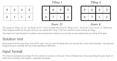 in Domino Solitaire, you have a grid with two rows and many columns